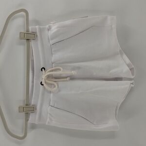 Reflex Shorts Size Small White drawstring w pockets ribbed edging